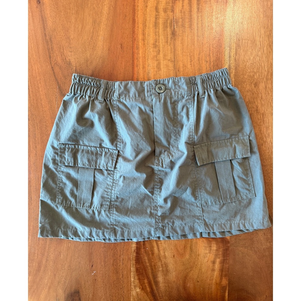 Orange Kiss Women's Green Cargo Mini Skirt Size‎ S